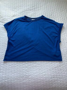 SHEIN Royal Blue Short Sleeve Boxy Tee
